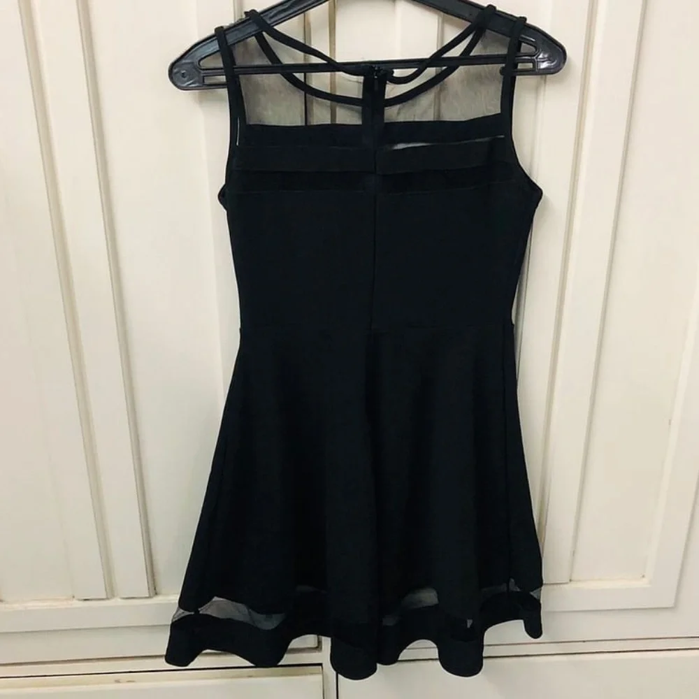 Mesh black skater dress - Picture 4 of 6